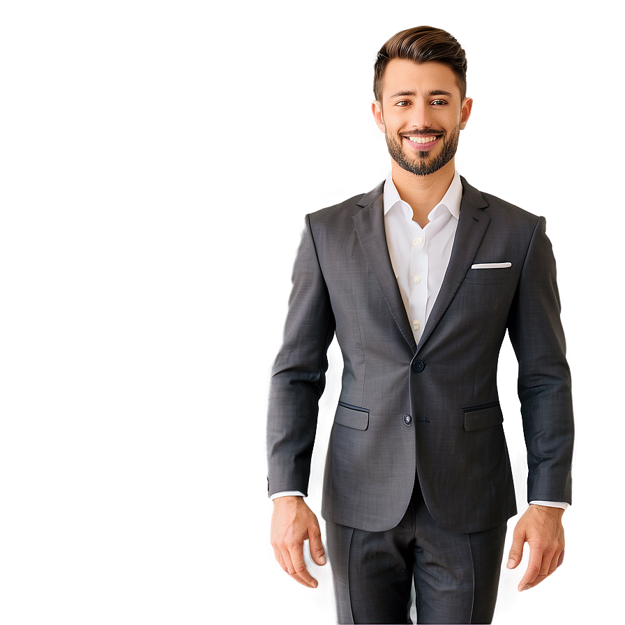 Smiling Man In Suit Png Hbk PNG Image