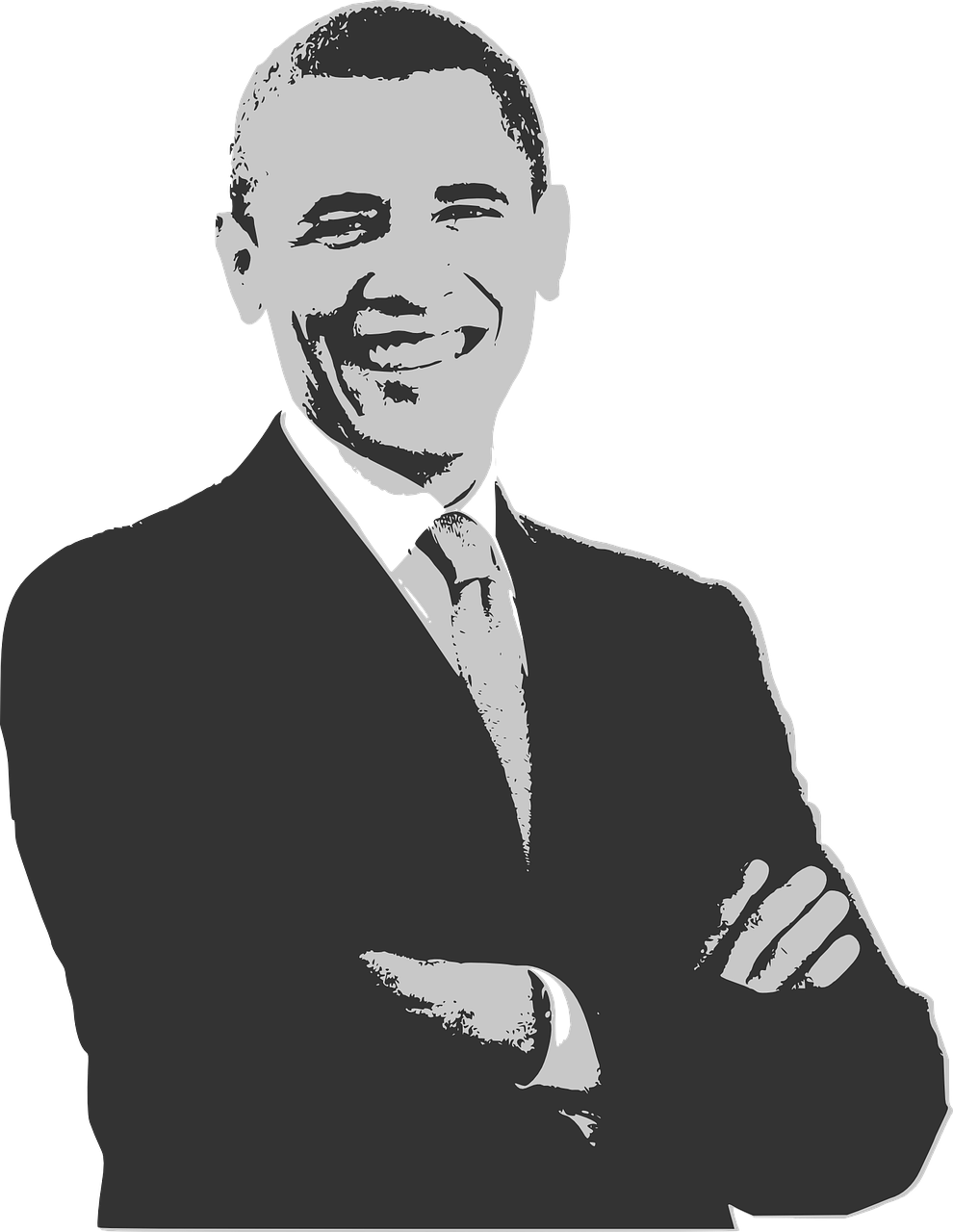 Smiling_ Man_in_ Suit_ Vector_ Art PNG Image