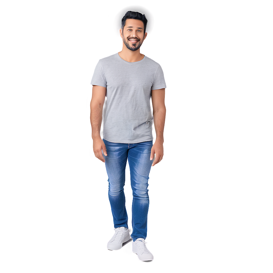 Smiling Man Standing Casual Png 83 PNG Image