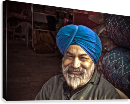 Smiling_ Man_with_ Blue_ Turban PNG Image