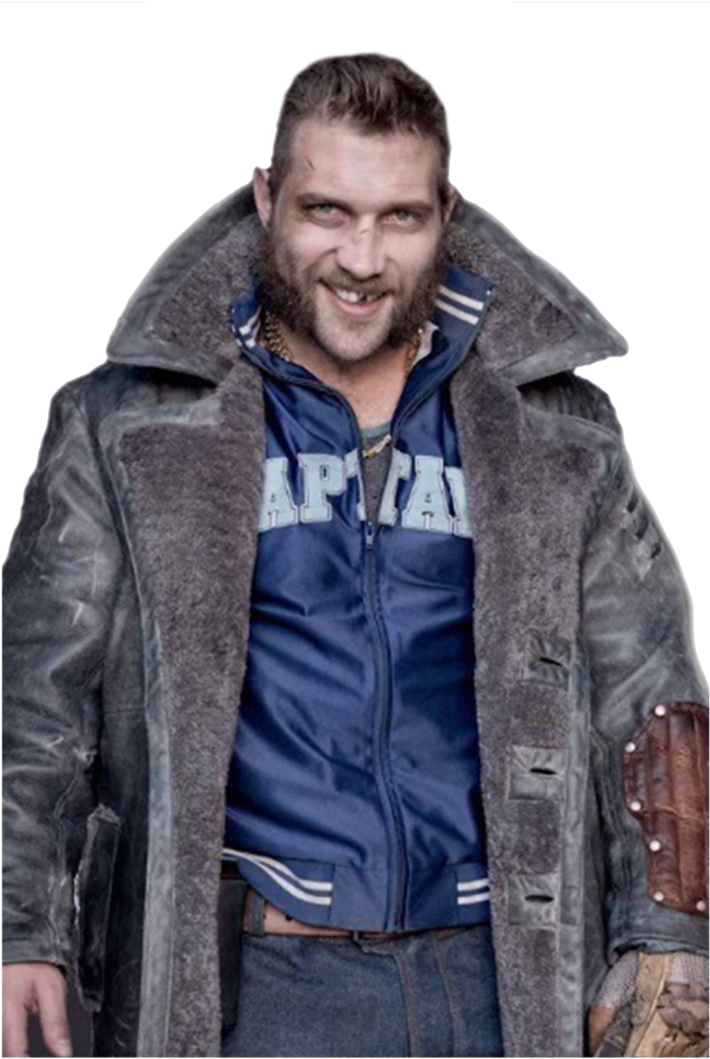 Smiling Manin Leather Jacket PNG Image