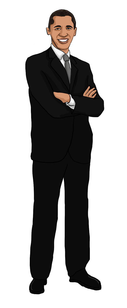 Smiling Manin Suit Cartoon PNG Image