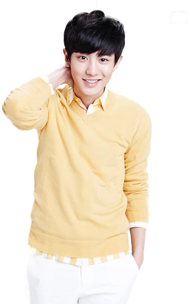 Smiling Manin Yellow Sweater PNG Image