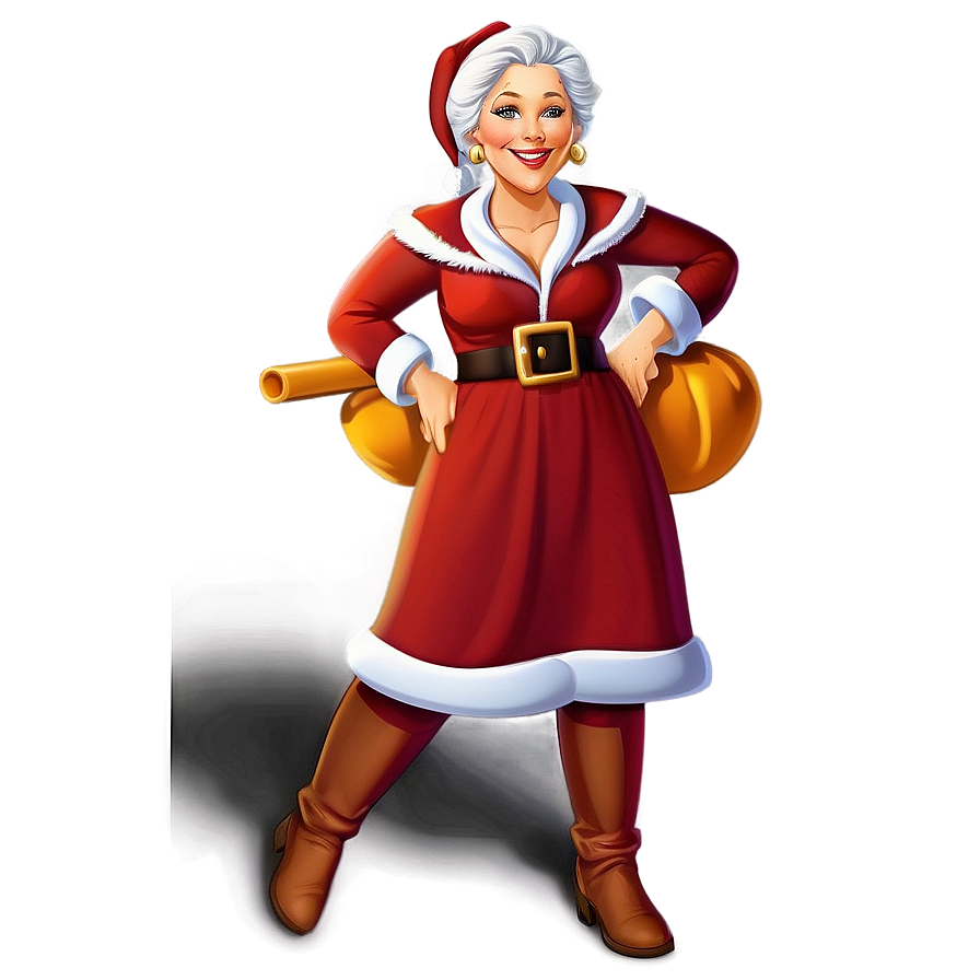 Smiling Mrs Claus Cartoon Png Ylv PNG Image