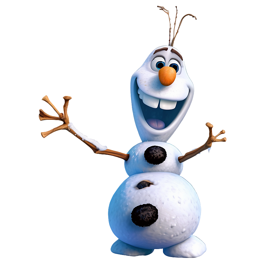 Smiling Olaf Illustration Png 05232024 PNG Image