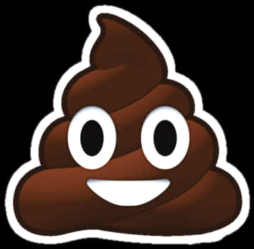 Smiling Poop Emoji Sticker PNG Image