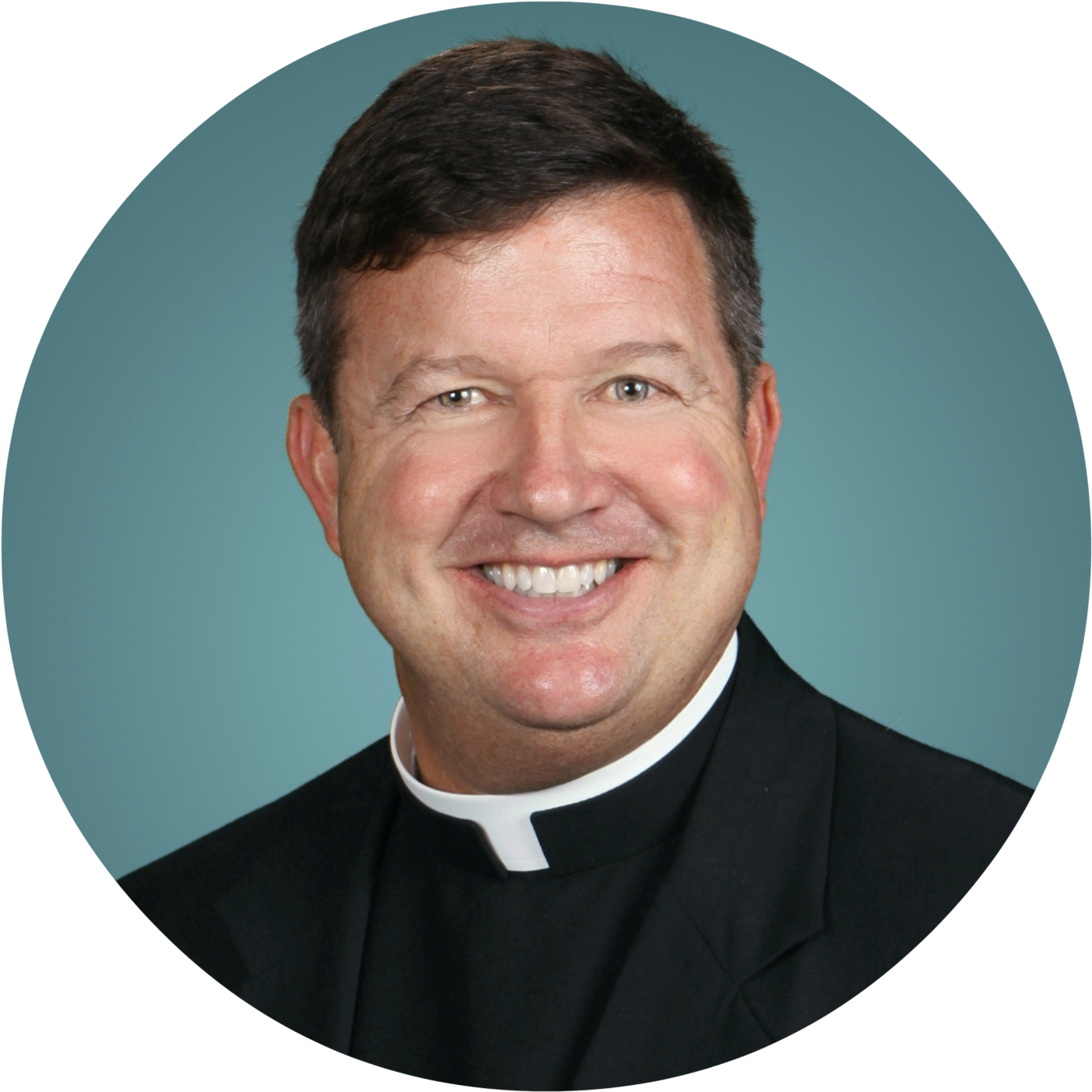 Smiling Priest Portrait PNG Image