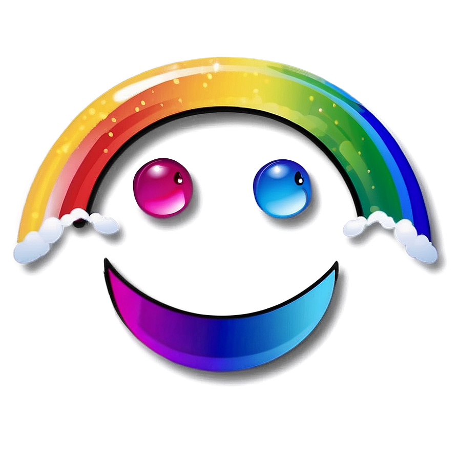 Smiling Rainbow Emoji Png Hki55 PNG Image