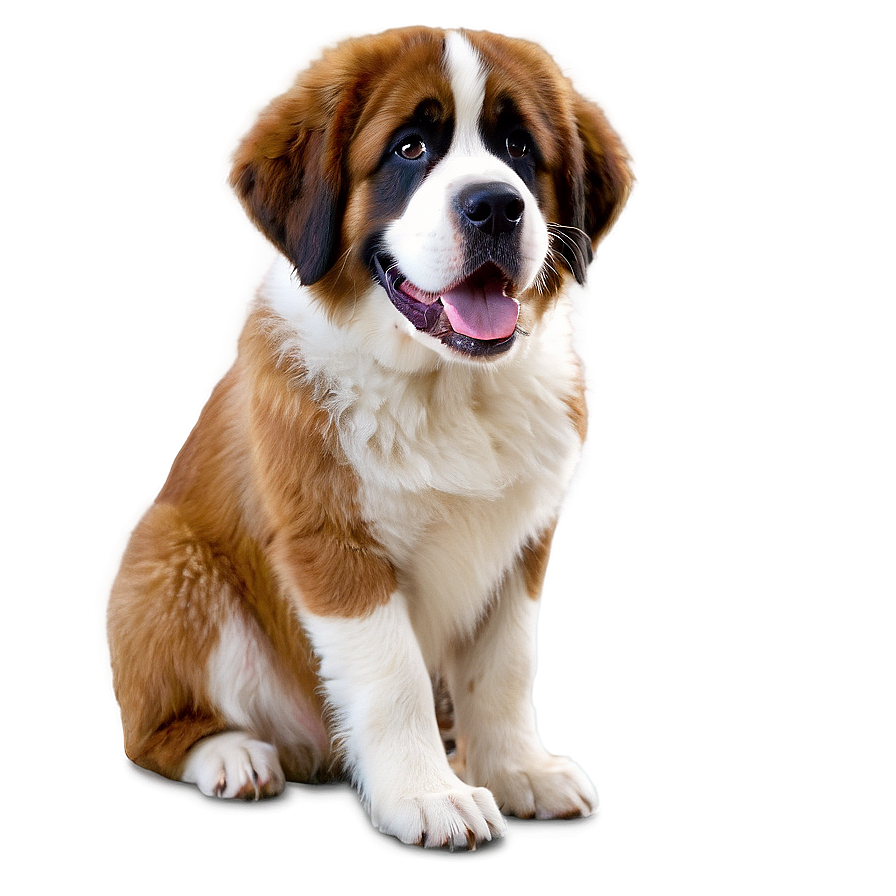 Smiling Saint Bernard Dog Png Ubq16 PNG Image