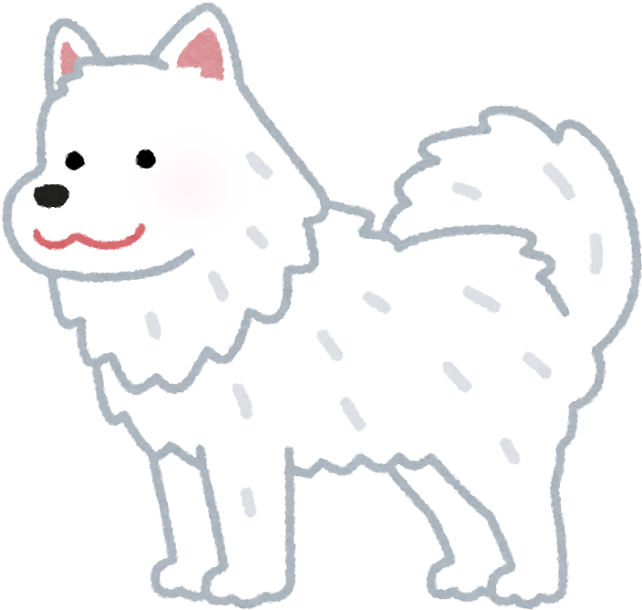 Smiling Samoyed Cartoon.png PNG Image