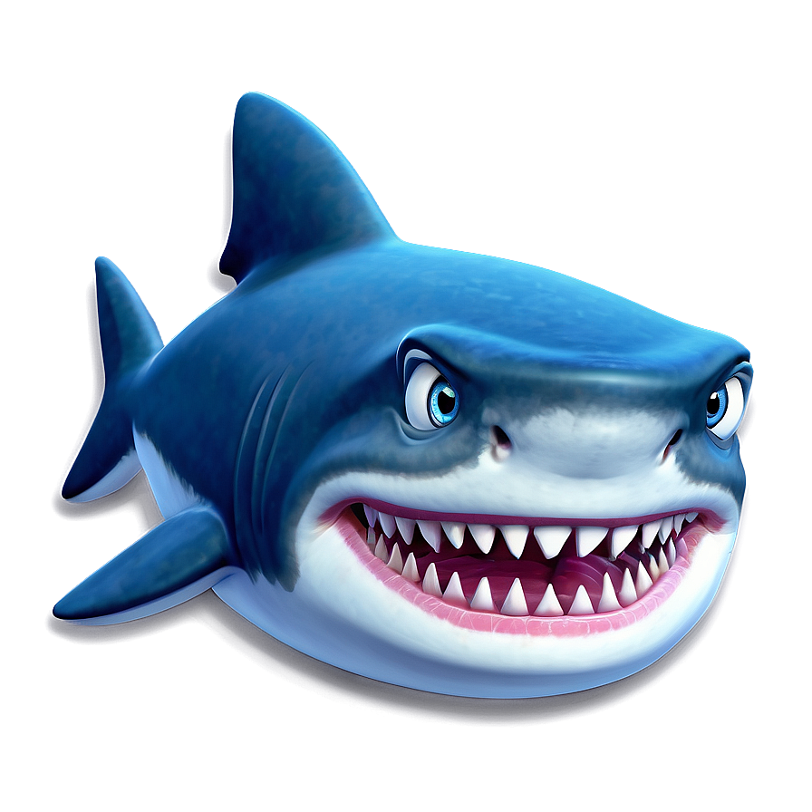 Smiling Shark Cartoon Png Rtl PNG Image