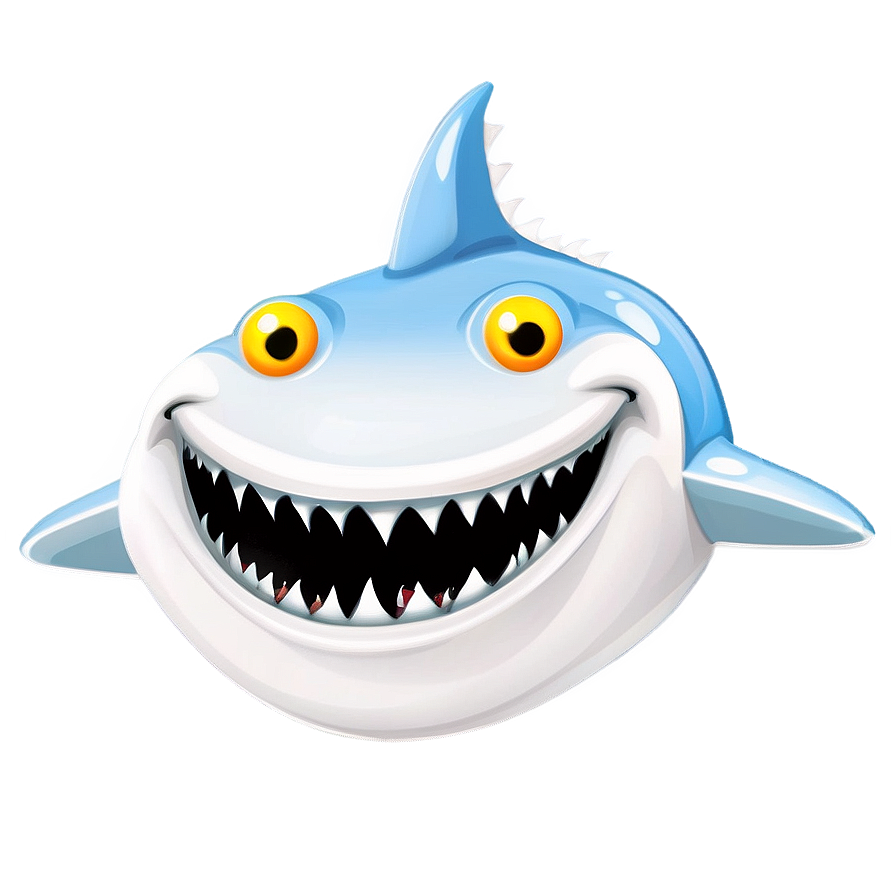 Smiling Shark Cartoon Png Yvs PNG Image