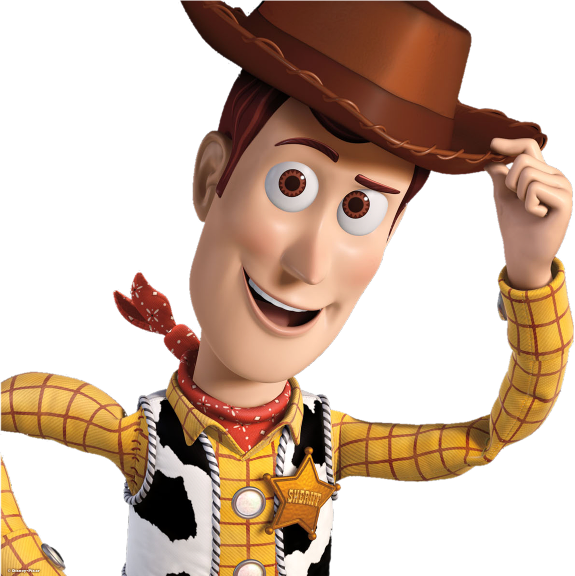 Smiling Sheriff Woody Portrait PNG Image