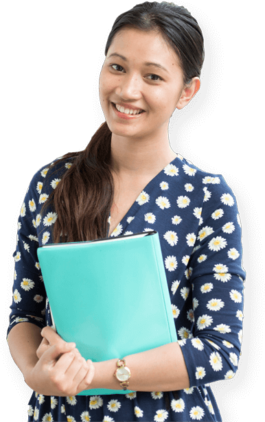 Smiling Studentwith Notebook PNG Image