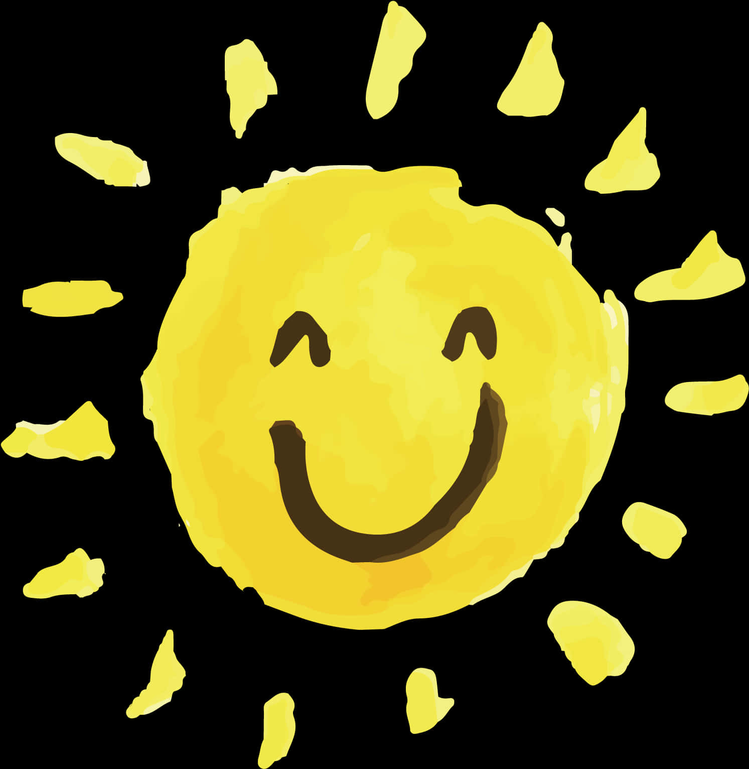 Smiling Sun Illustration Transparent Background PNG Image