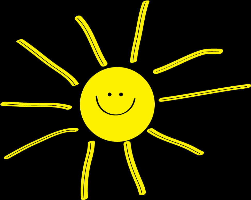 Smiling Sun Illustration PNG Image