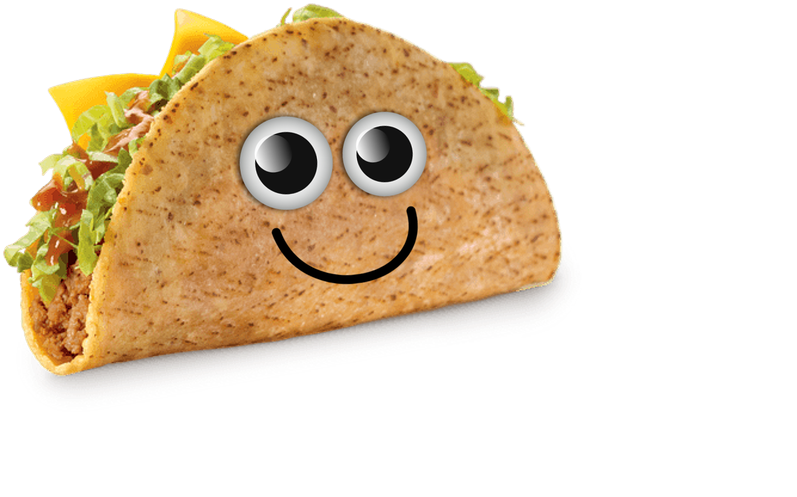 Smiling Taco Cartoon Character PNG Image