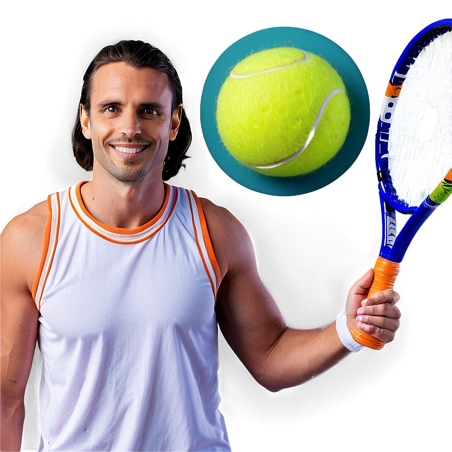 Smiling Tennis Player Png Bwk18 PNG Image