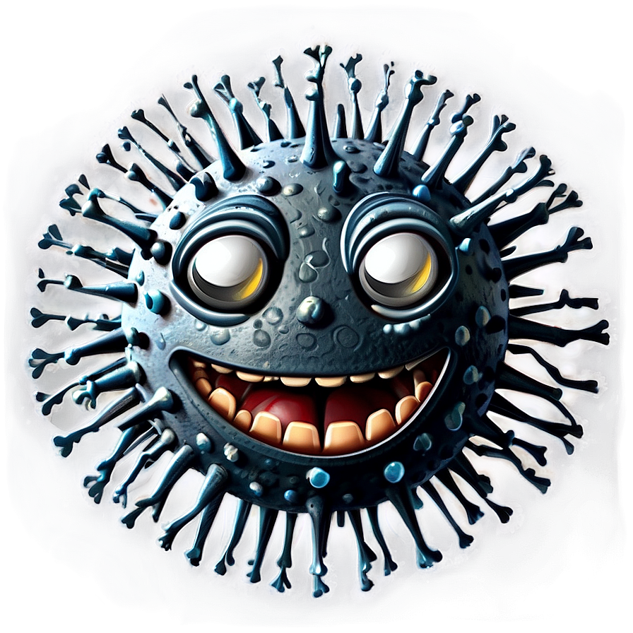 Smiling Virus Cartoon Png Rpx4 PNG Image