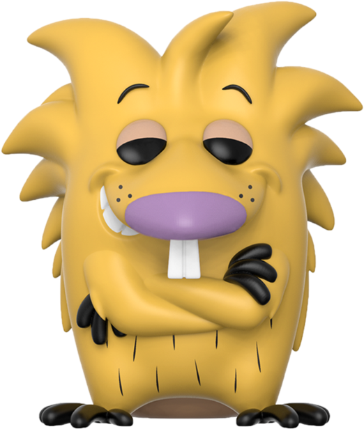 Smiling Yellow Creature Illustration PNG Image