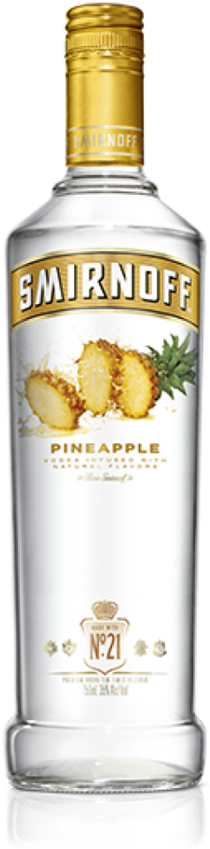 Smirnoff Pineapple Vodka Bottle PNG Image