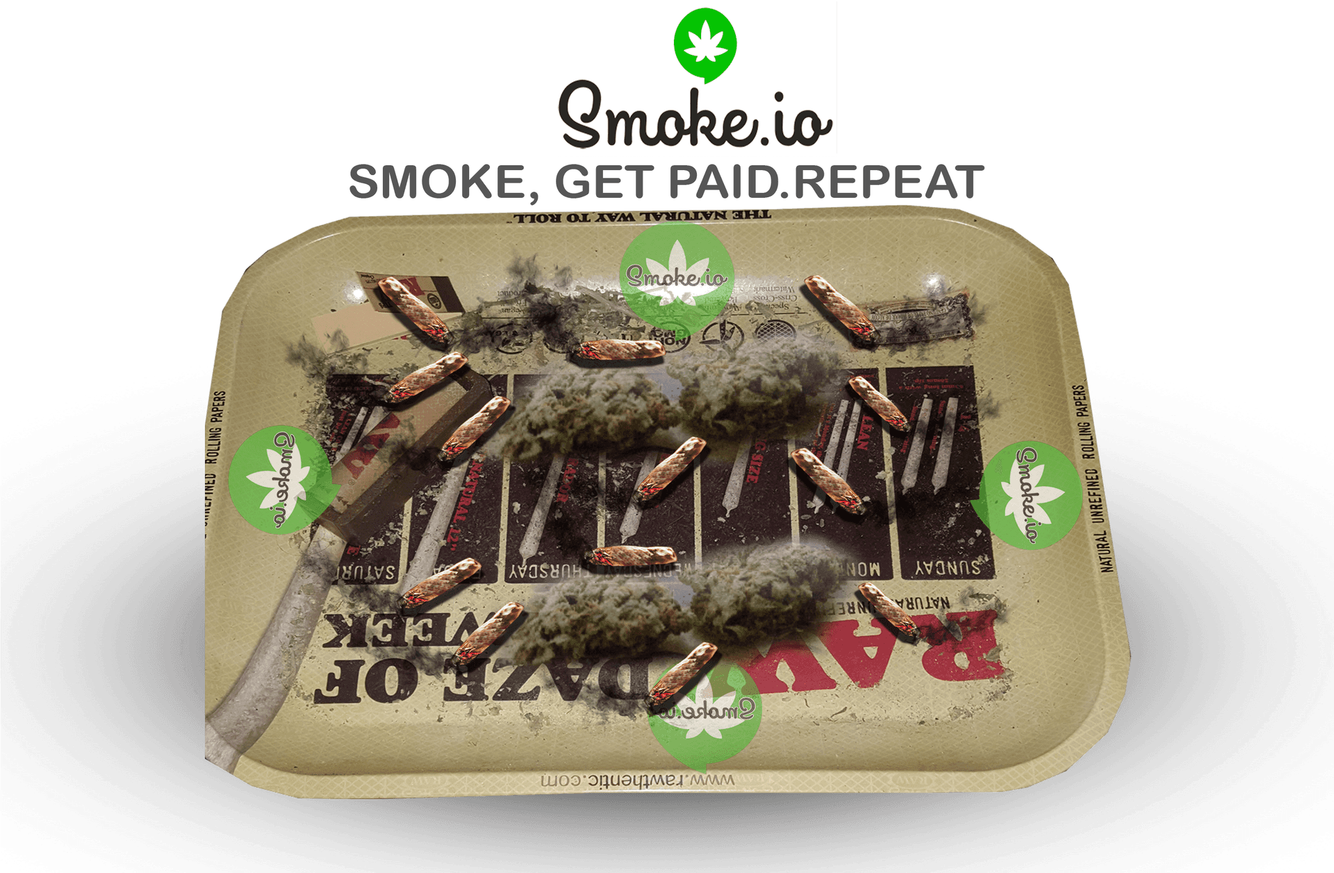 Smokeio Cannabis Platform Promotion PNG Image