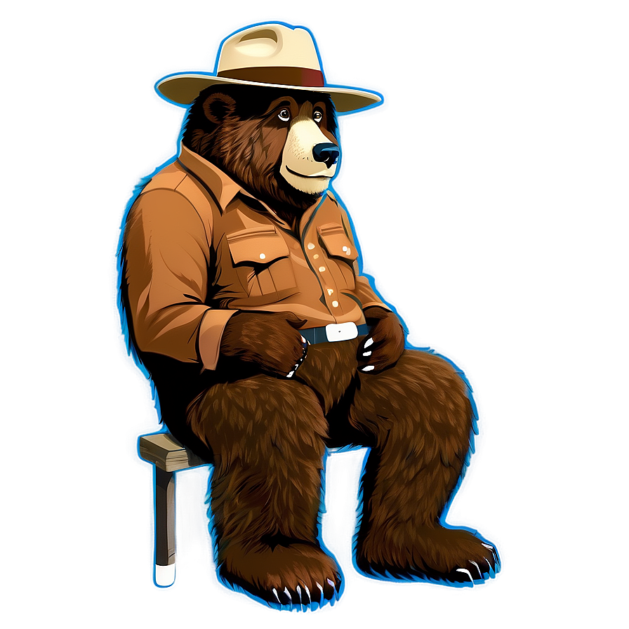 Smokey The Bear Illustration Png Sxo PNG Image