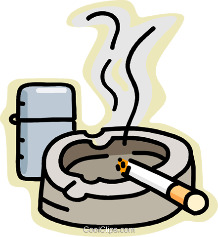 Smoking Cigarette Ashtray Illustration PNG Image