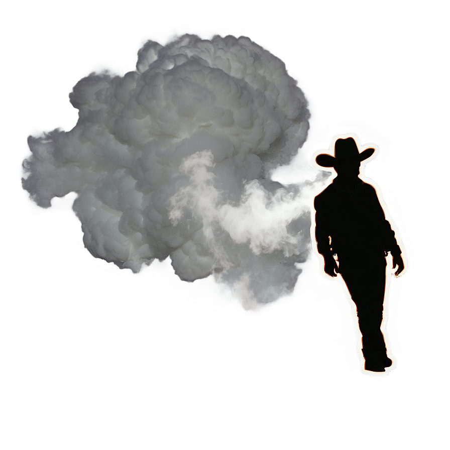 Smoking Cowboy Silhouette Png Oxt PNG Image