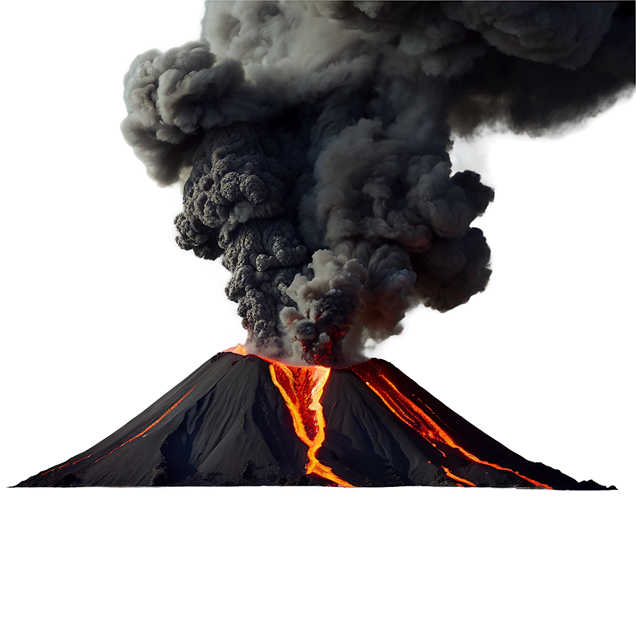 Smoking Volcano Eruption Png Utd PNG Image