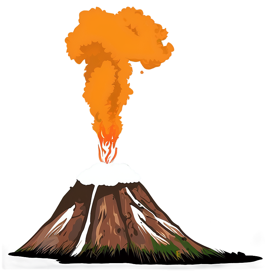 Smoking Volcano Top Png 05232024 PNG Image