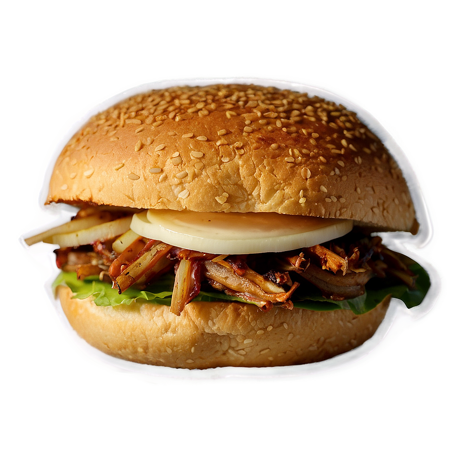 Smoky Pulled Pork Burger Png Odp91 PNG Image