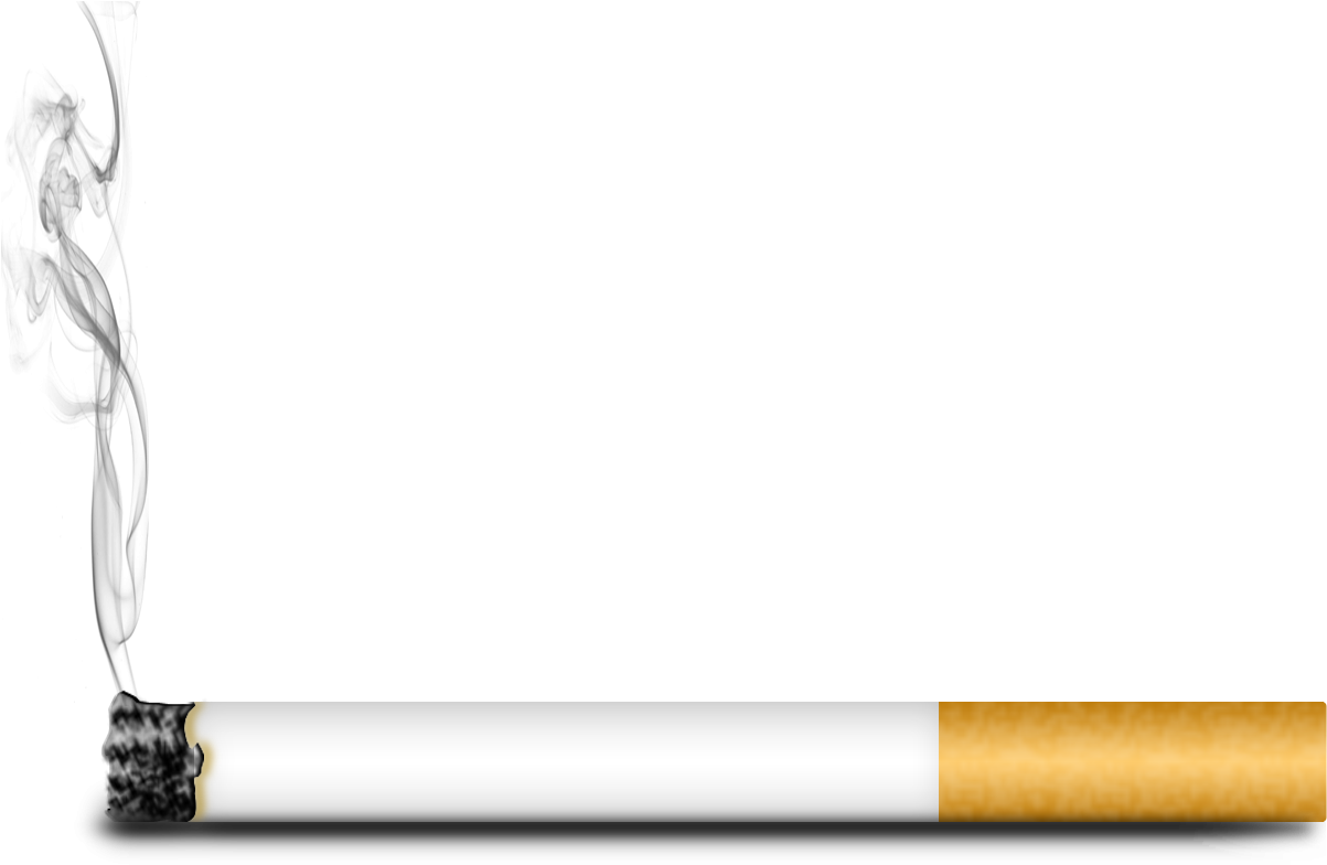 Smoldering Cigarwith Smoke PNG Image