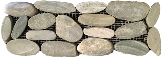 Smooth River Rock Cobblestone Mat PNG Image