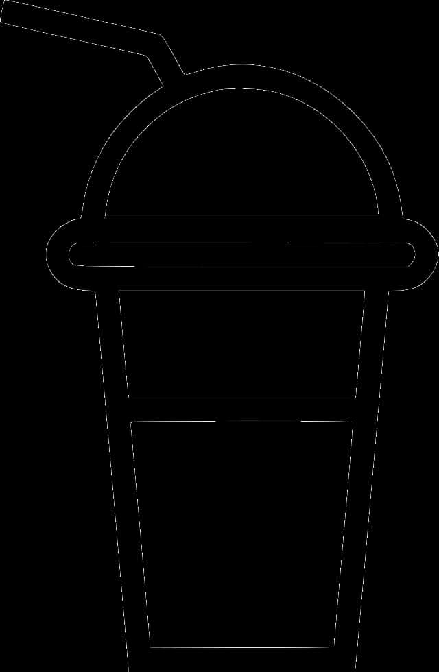 Smoothie Cup Outline PNG Image