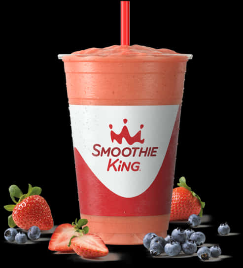 Smoothie King Strawberry Blueberry Blend PNG Image