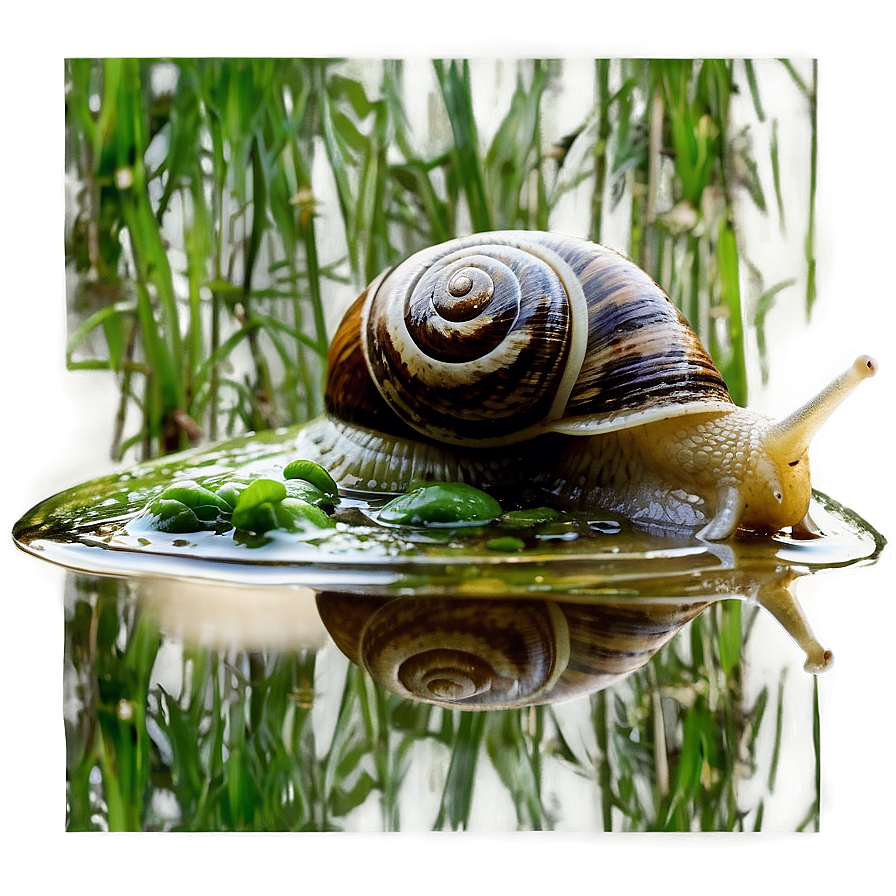 Snail In Pond Png Jjb44 PNG Image