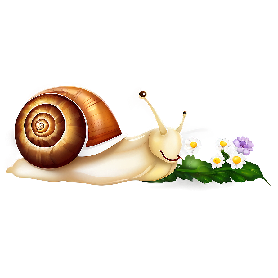 Snail With Flowers Png 05232024 PNG Image