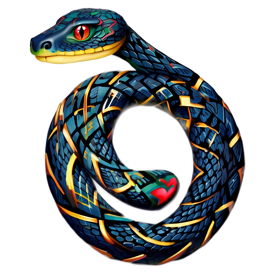 Snake Tattoo With Heart Png Rym PNG Image