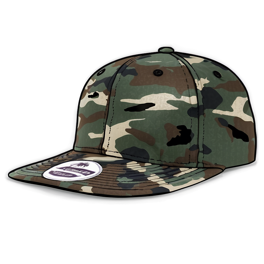 Snapback With Camouflage Pattern Png Oqh69 PNG Image