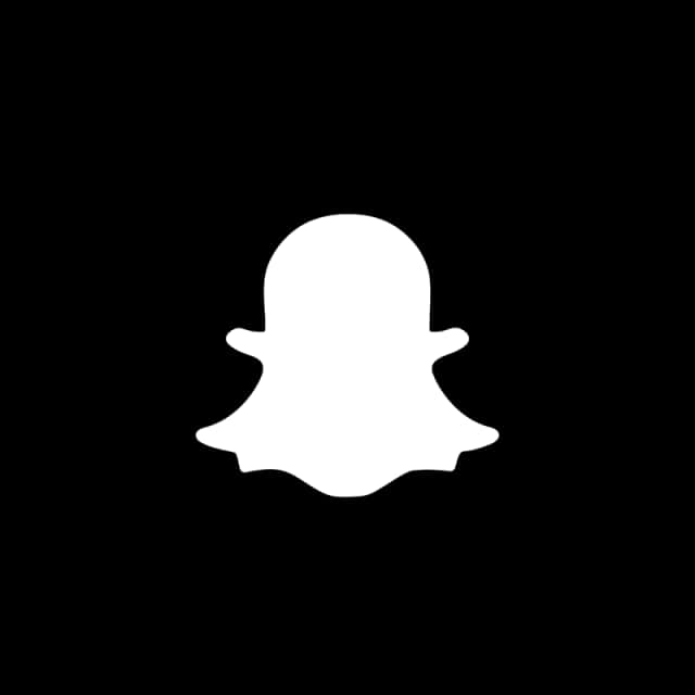 Snapchat_ Ghost_ Logo_ Black_ Background PNG Image