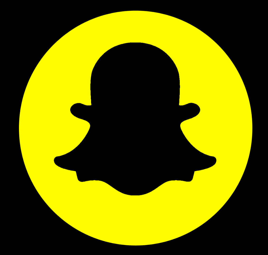 Snapchat_ Ghost_ Logo_ Yellow_ Background PNG Image