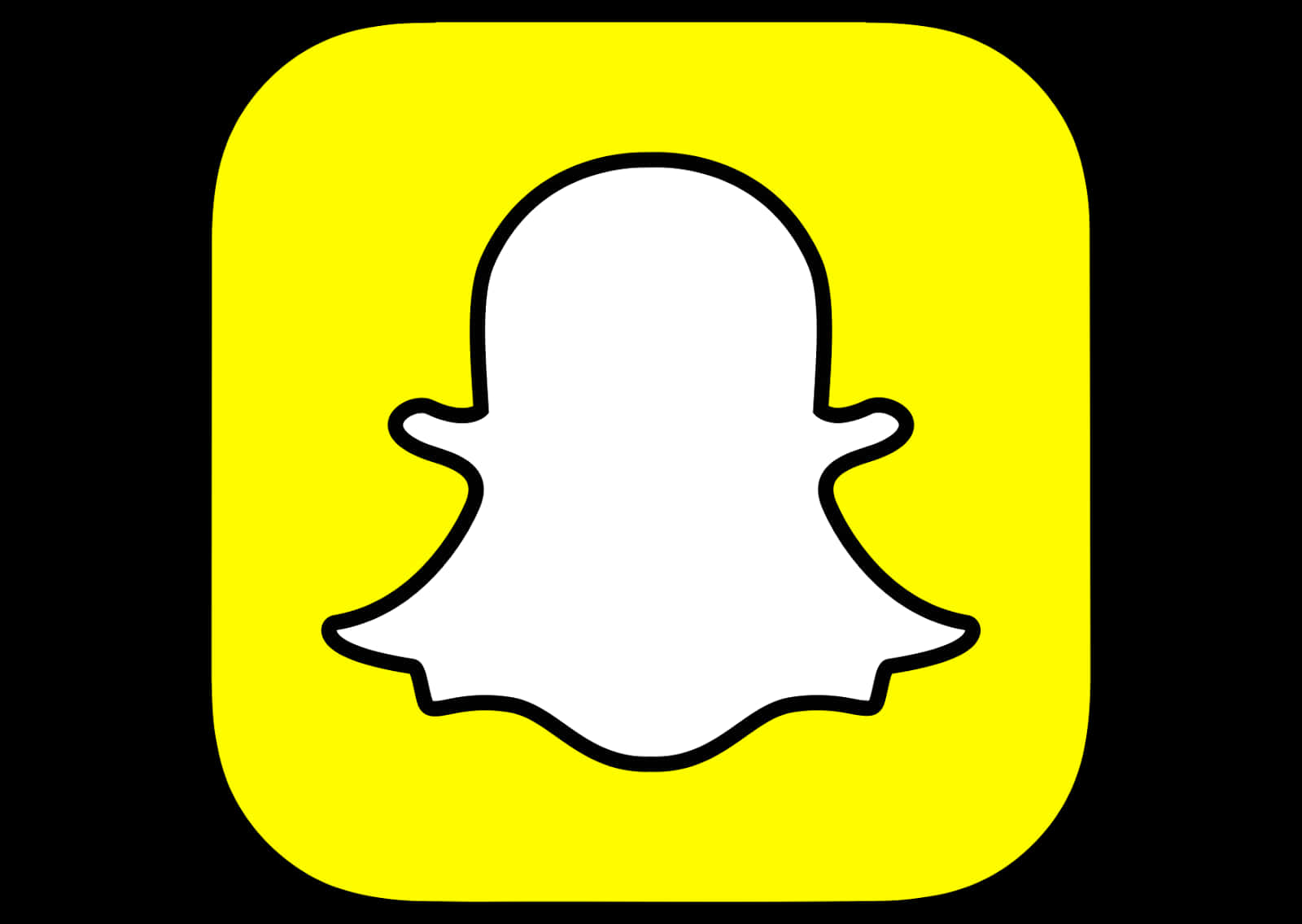 Snapchat_ Logo_ Ghost_ Outline PNG Image