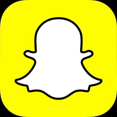 Snapchat Logo Yellow Background PNG Image