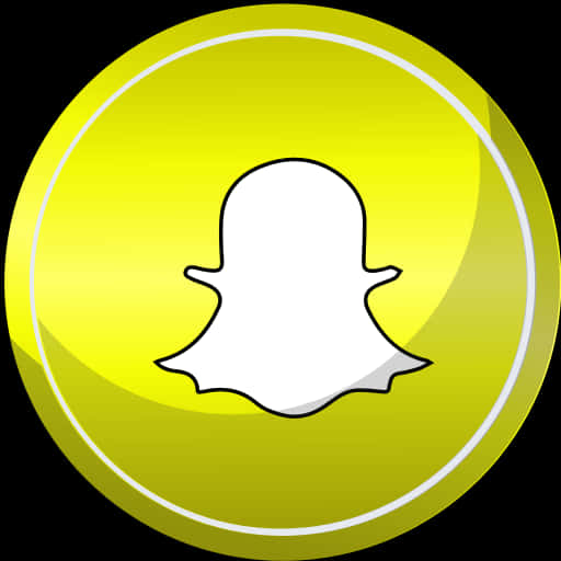 Snapchat Logo Yellow Background PNG Image