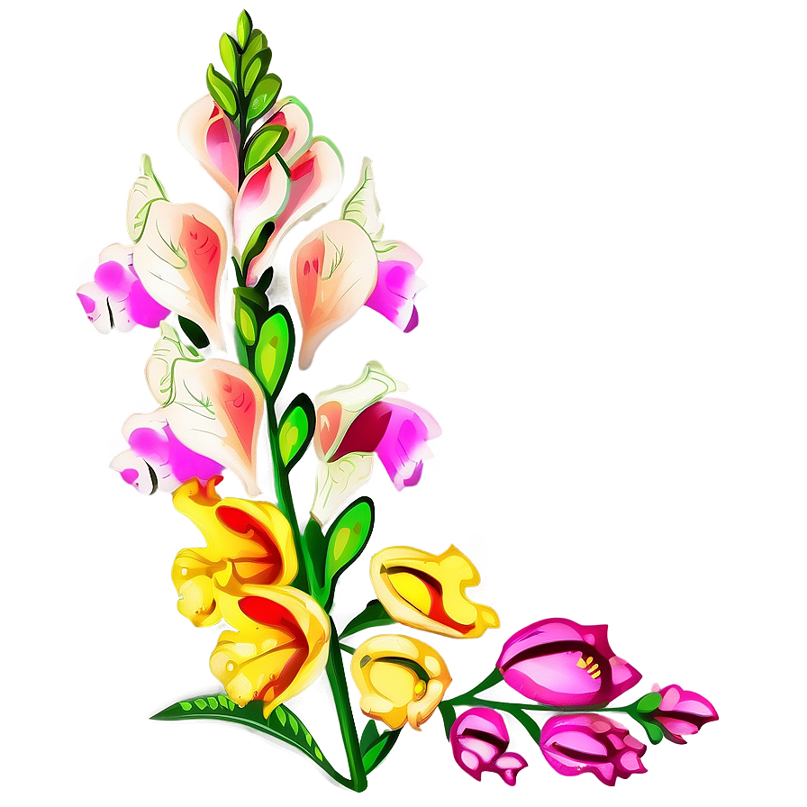 Snapdragon Flower Drawing Png 34 PNG Image