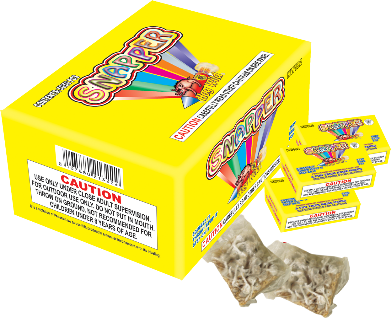 Snappers Firework Poppers Packaging PNG Image