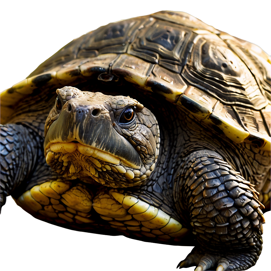 Snapping Turtle In Natural Habitat Png Mjh36 PNG Image