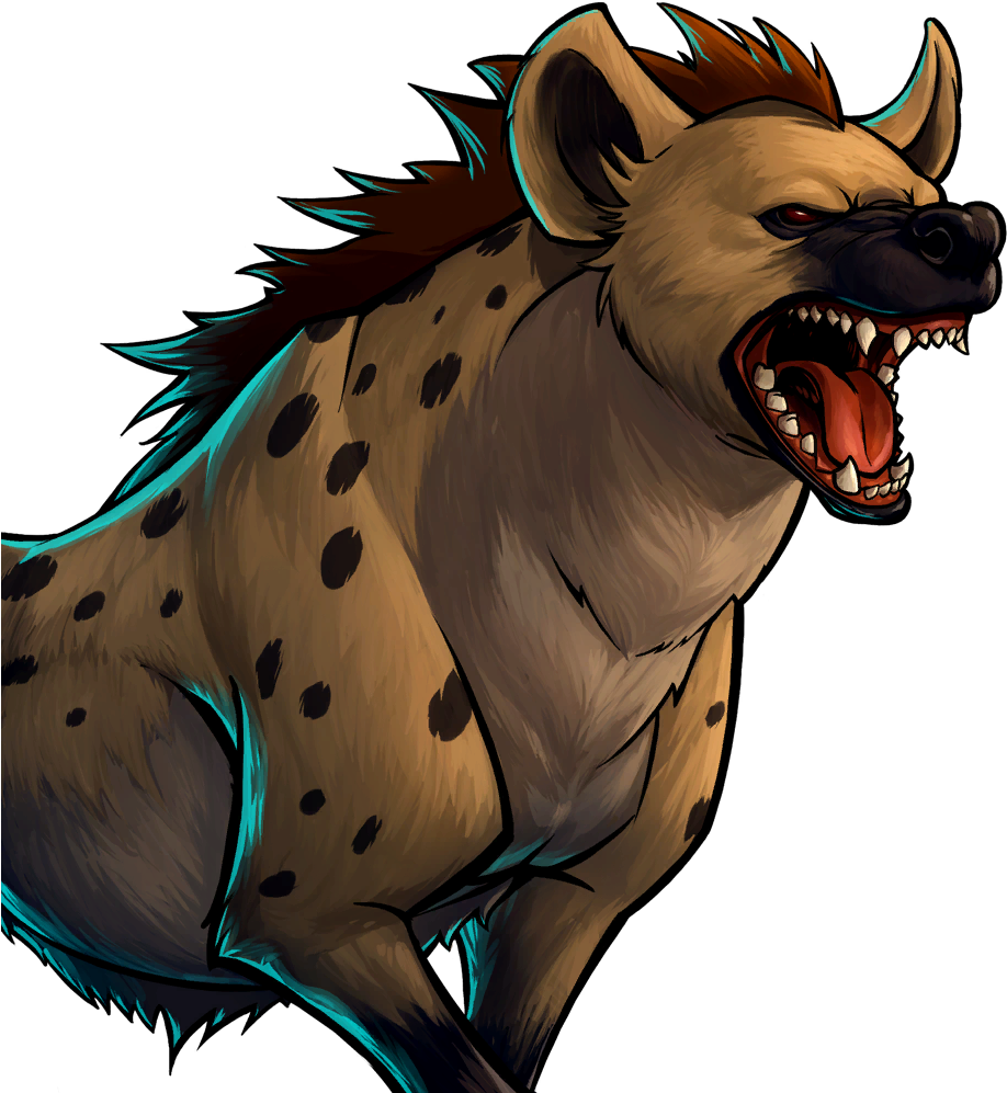 Snarling_ Hyena_ Illustration.png PNG Image