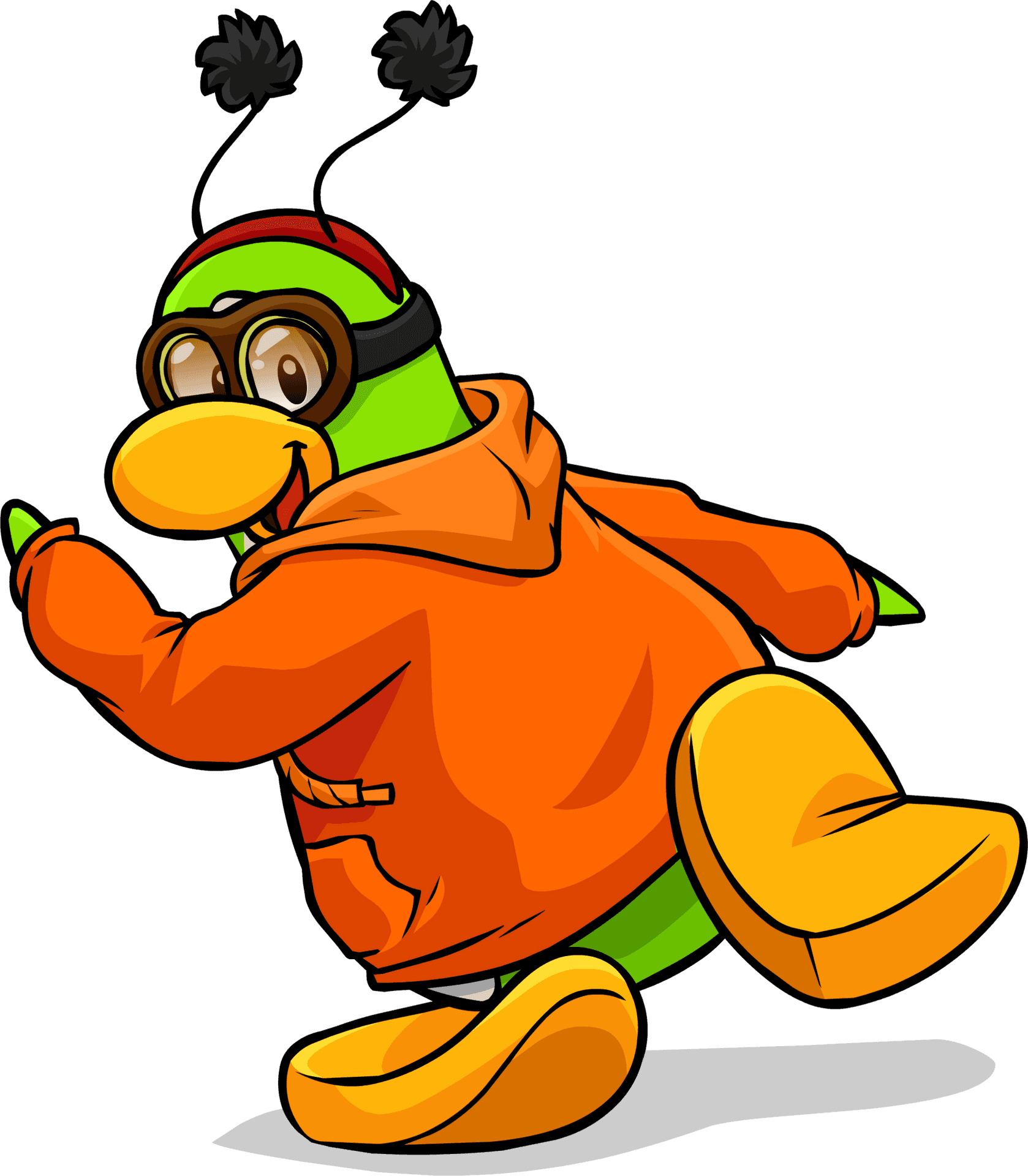 Sneaky Cartoon Duck Character PNG Image